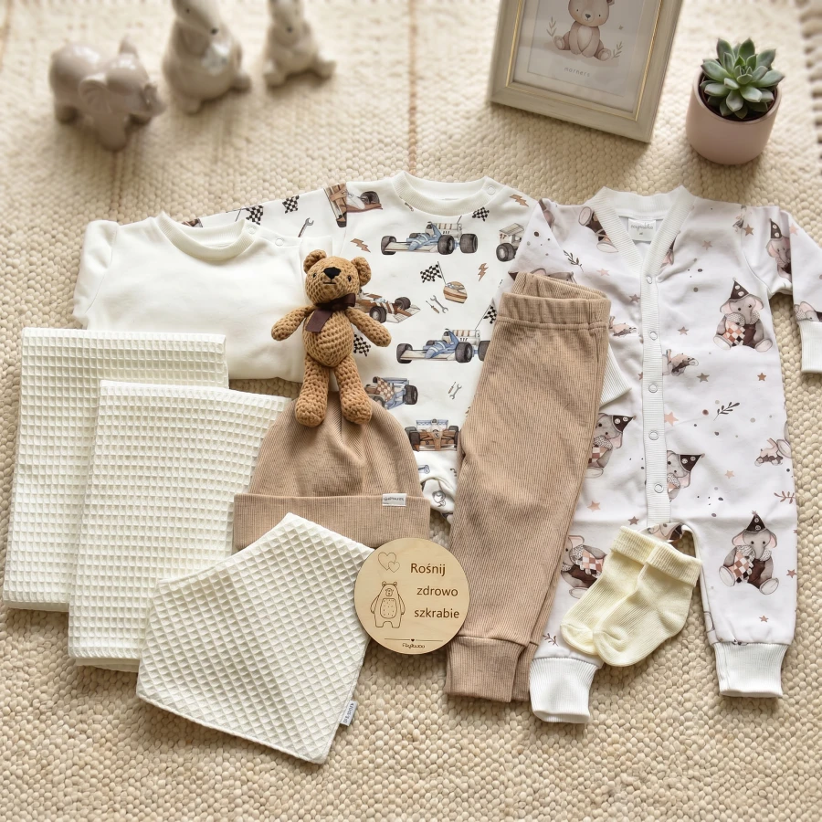 Zestaw na Baby Shower dla  dziecka auta